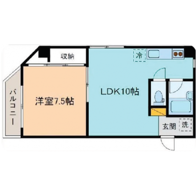 KIT【近江町市場徒歩9分♪】駅徒歩圏内☆2名入居可☆駐車場有の間取り図