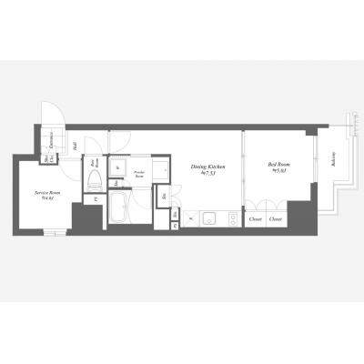 THE GATEHOUSE浅草雷門の間取り図