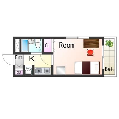 OneLife垂水ヴェルディSL【オートロック・3点ユニットバスタイプ】の間取り図