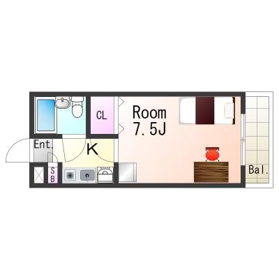 OneLife垂水コスモSL【駅チカ・3点ユニットバスタイプ】の間取り図