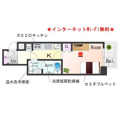 OneLife三宮東プレイスの間取り図