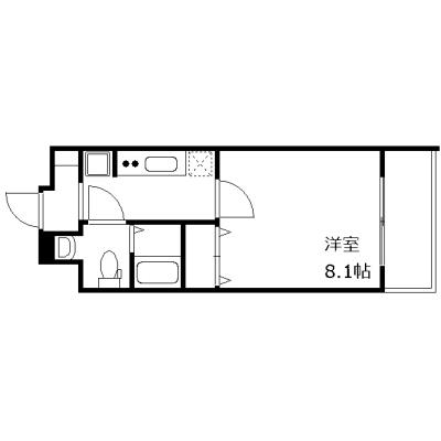 OneLife綾瀬レンティー【▼バストイレ別、独立洗面台、浴室乾燥機付き】の間取り図