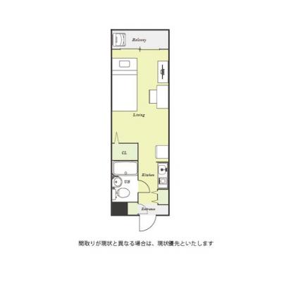 ユニオンマンスリー清瀬４　403　1R・シングル☆【禁煙ルーム】デスク・チェア＆たっぷり収納2ドア冷蔵庫など生活家電のあるお部屋/西武池袋線で池袋駅まで乗り換えなしの間取り図