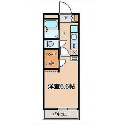 【J’sマンスリー光が丘 203】即入居可🌟厚さ20㎝高密度ポケットコイルマットレス使用！都営大江戸線始発・光が丘駅徒歩8分！新宿駅まで乗り換えなしで25分☆【インターネット無料】の間取り図