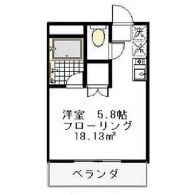 【J’sマンスリー西船橋Ⅱ 303】即入居可🌟厚さ20㎝高密度ポケットコイルマットレス使用！最寄り駅まで徒歩4分！コンビニ、スーパーも近く整った住環境☆【インターネット無料】の間取り図