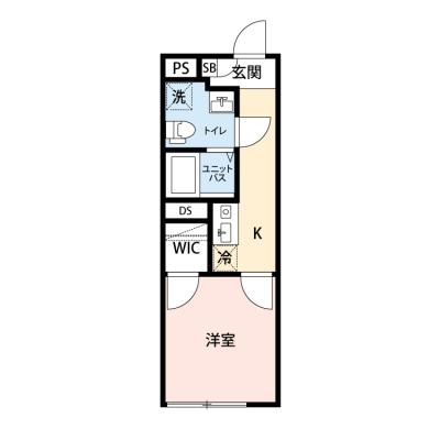 【🎉初期費用オフ｜お得なキャンペーン】【禁煙🚭/Wi-Fi無料🌐】マイナビSTAY八幡山　409の間取り図