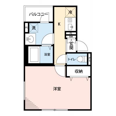 【🎉初期費用オフ｜お得なキャンペーン】【禁煙🚭/Wi-Fi無料🌐】マイナビSTAY神楽坂東榎町　401の間取り図