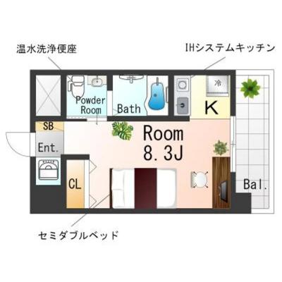 OneLife西宮メゾンSL【オートロック・駅チカ物件】の間取り図