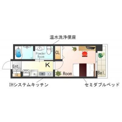 OneLife西宮NORTH SL【オートロック・駅チカ物件】の間取り図