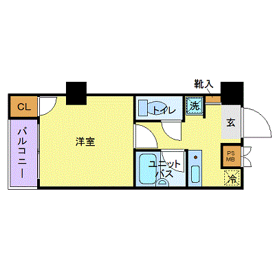 グッドステイ秋葉原・御徒町■『浴室乾燥付』【ベーシック】の間取り図