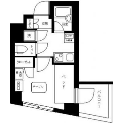 マンスリーステージ大塚【光回線インターネット（WIFI対応）無料！管理費無料！！駅徒歩５分】の間取り図