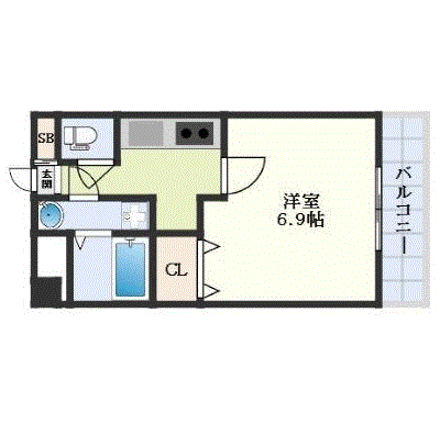 グッドステイJR芦屋駅西アムール■【ベーシック・設備充実】の間取り図