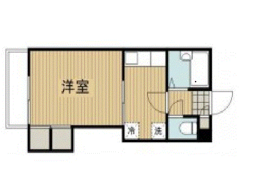 マンスリーリブマックス小田急線・東海大学前SOUTH△『禁煙ルーム・1名入居限定・23平米・駅4分』【セパレート】≪スタンダードシリーズ≫の間取り図