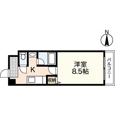 エールマンスリー宇品神田　弐番館（3-2）　【★無料WI-FI標準装備（無制限）★、ゴミ毎日回収、宅配ＢＯＸ】の間取り図