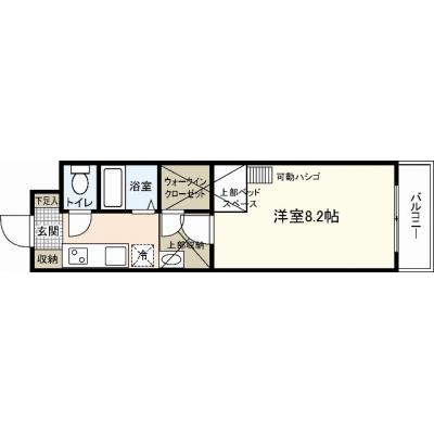 エールマンスリー袋町公園(3-1)　【★無料WI-FI標準装備（無制限）★、本通り、並木通り、乾燥機能付洗濯機、３２型TV、ロフト付き】の間取り図