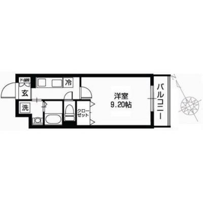 エールマンスリー矢賀駅前(1-4)　【★無料WI-FI標準装備（無制限）★　駐車場あり※別途料金　イオンモール広島府中　JR矢賀駅すぐ近く、角部屋】の間取り図