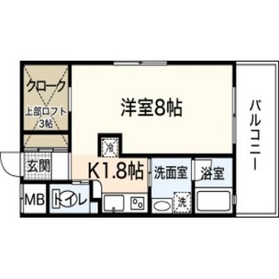 エールマンスリー広島駅　弐番館(9-1)　【★無料WI-FI標準装備（無制限）★、広島駅徒歩圏内、角部屋、32型TV、乾燥機能付洗濯機】の間取り図