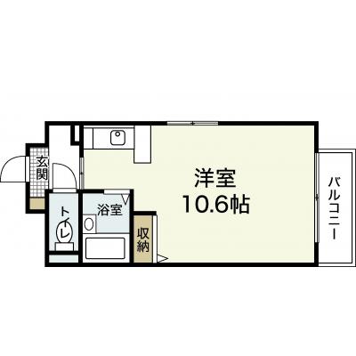 エールマンスリー八丁堀（7-5)　【★無料WI-FI標準装備（無制限）★・シングルベット・バストイレ別・ゴミ簡易分別毎日回収】の間取り図