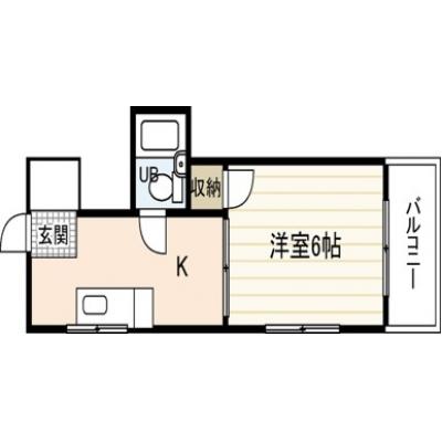 エールマンスリー広島駅北　五番館（4-8）【★無料WI-FI標準装備（無制限）★、３２型TV、ゴミ毎日回収、JR広島駅徒歩圏内】の間取り図
