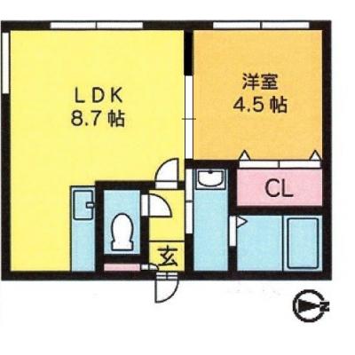 ノールテラスTI  42　人気の北12条北大エリアの間取り図