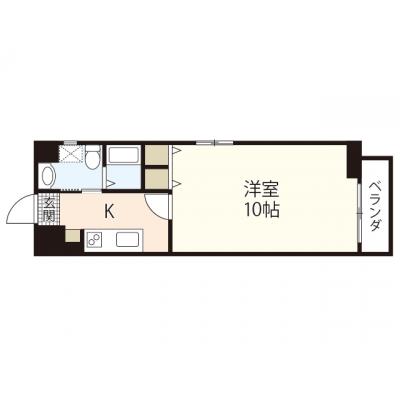 エールマンスリー広島駅　四番館(12-1)【★無料WI-FI標準装備（無制限）★広島駅・市内繁華街徒歩圏内★独立洗面台、２口コンロ、乾燥機能付き洗濯機】の間取り図