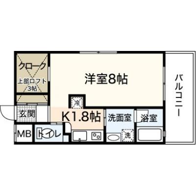 エールマンスリー広島駅　弐番館(10-1)　【★無料WI-FI標準装備（無制限）★、広島駅徒歩圏内、角部屋、32型TV、乾燥機能付洗濯機】の間取り図