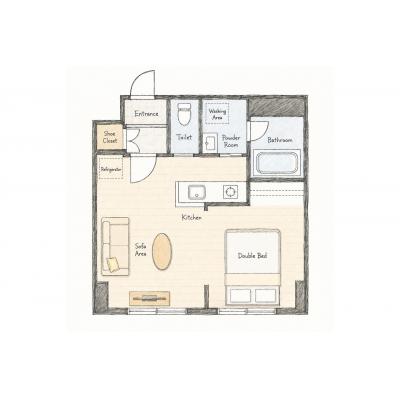 ◇ラヴィスタ北17条(type1)◇北海道大学徒歩圏内！地下鉄『北18条駅』徒歩7分☆北欧モダンなお部屋☆札幌駅アクセス良好！の間取り図
