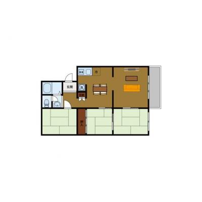 【1ヶ月総額121,500円？！👀】駐車場無料｜ファミリー・同棲にも◎ソファ付き・3LDK🏠｜地下鉄難波直結｜BraTTo東生駒の間取り図