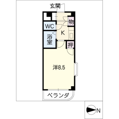 アルDEスリー御器所　5Aの間取り図