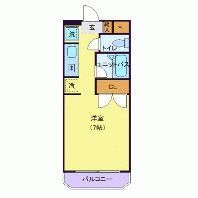 OneLife上盛岡スイーム【★オートロック・バストイレ別】の間取り図