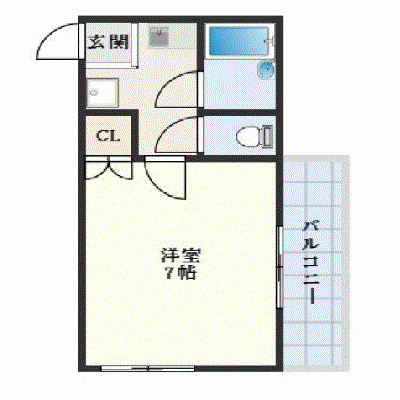 OneLife熊本グレイスⅠ【★室内洗濯機・バス・トイレ別】の間取り図