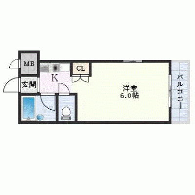 OneLife大江キャッスル【★バストイレ別・オートロック】の間取り図