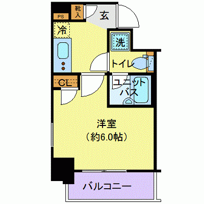 OneLife錦糸町ヴェローナ【★オートロック・浴室乾燥機付！】の間取り図