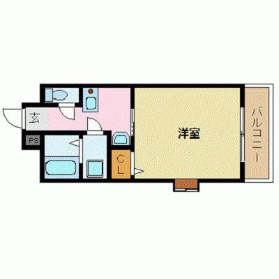 OneLife熊本水前寺駅トミタ【★10帖・独立洗面台】の間取り図