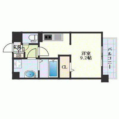 OneLife新水前寺駅前リブス【★設備充実】の間取り図
