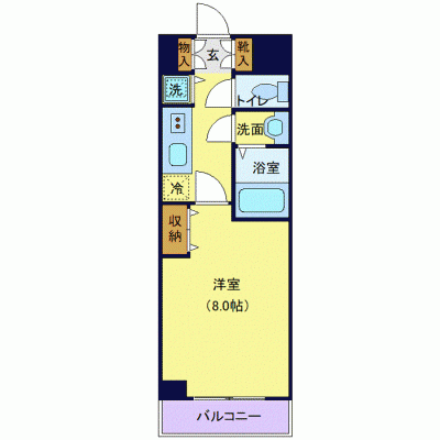 OneLife品川ヴィレ【★独立洗面・新馬場駅徒歩2分！】の間取り図