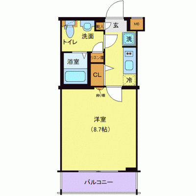 OneLife曳舟リール【★独立洗面・浴室乾燥付！】の間取り図