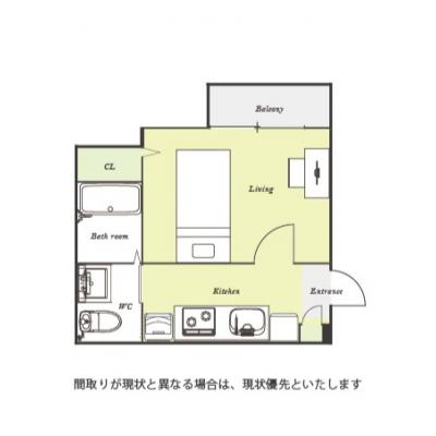 ユニオンマンスリー横浜保土ヶ谷セレスト１　103　1K・シングル☆【禁煙ルーム】便利な宅配ボックス付き/安心のオートロック＆モニター付きインターフォン完備！デスク＆チェア付きでテレワークにも便利の間取り図