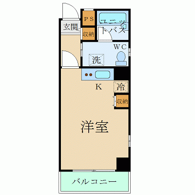 OneLife錦糸町公園北【★2口キッチン・温水洗浄機能付き便座！】の間取り図