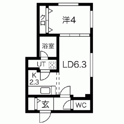 OneLife札幌すすきのチーフ【★1LDK・禁煙ルーム有・浴室乾燥機】の間取り図