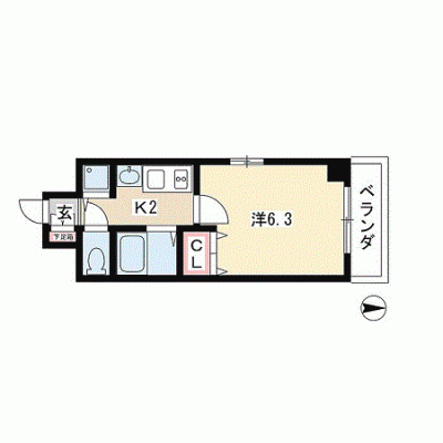 OneLife熊本駅前スカイ【★NET対応・駅4分】の間取り図