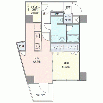OneLife東向島4th＜TYPE2＞【★東武伊勢崎線 東向島駅徒歩3分・3口コンロ付！】の間取り図