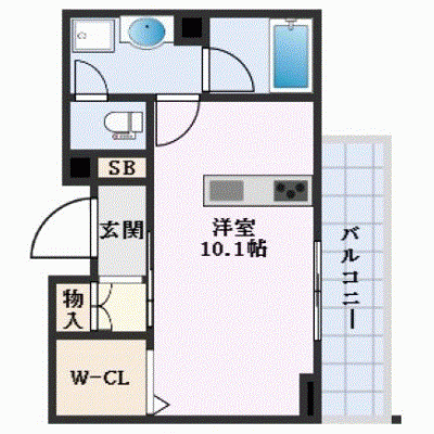 OneLife熊本駅南パラディーソ＜TYPE1＞【★Wi-Fi対応・設備充実】の間取り図