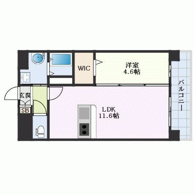 OneLife菊陽町227【★1LDK・設備充実】の間取り図