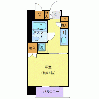 OneLife盛岡中央通【★禁煙ルーム有・2口コンロ】の間取り図