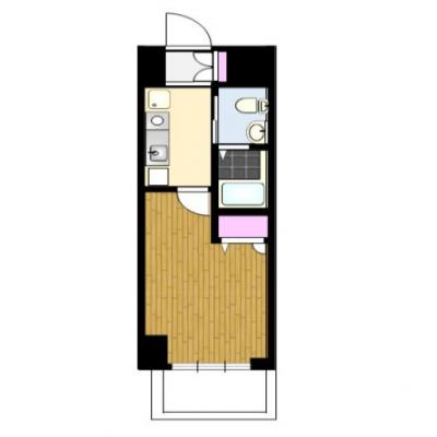 ★5月9日～入居可能★　G-style.BBwf大阪　淀屋橋1A（禁煙）【嬉しいインターネット料金込み♪食器類や調理器具等の生活備品も日額料金に含んでいます♪】の間取り図