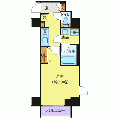 OneLife東向島6th【★独立洗面・浴室乾燥付！】の間取り図