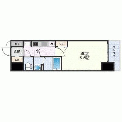 OneLife阿波座駅南ヴィル【★Wi-Fi対応・設備充実】の間取り図