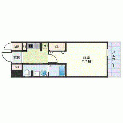 OneLife京セラドーム北【★設備充実】の間取り図