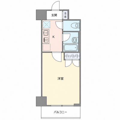 OneLife秋葉原ブルー【★浴室乾燥付・秋葉原駅 徒歩2分！】の間取り図